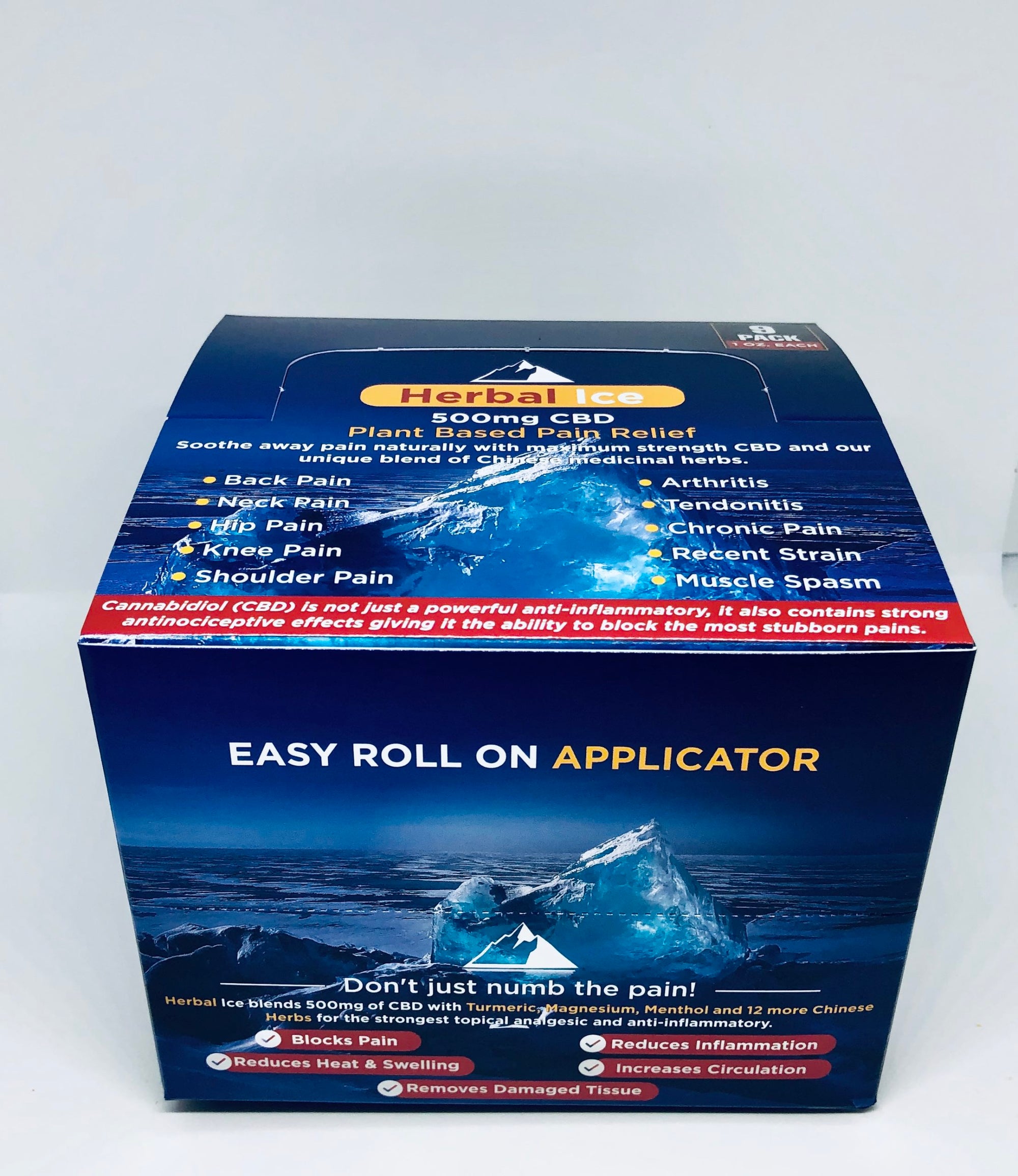 Herbal Ice CBD Roll-On – Clinic Box (9-Pack)